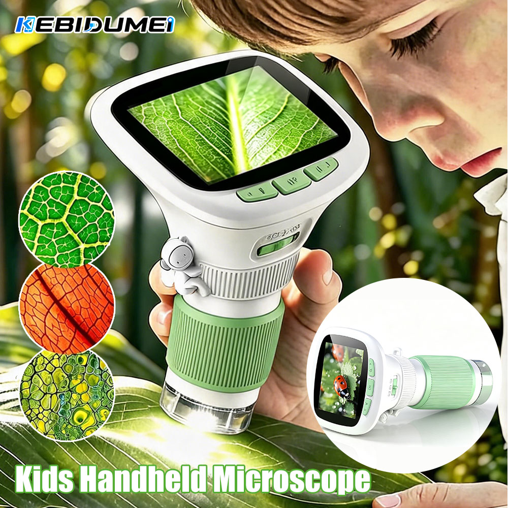 Science Max - KEBIDUMEI Kinder-Handmikroskop mit Drehfokus und 2,4-Zoll-Hochauflösendem