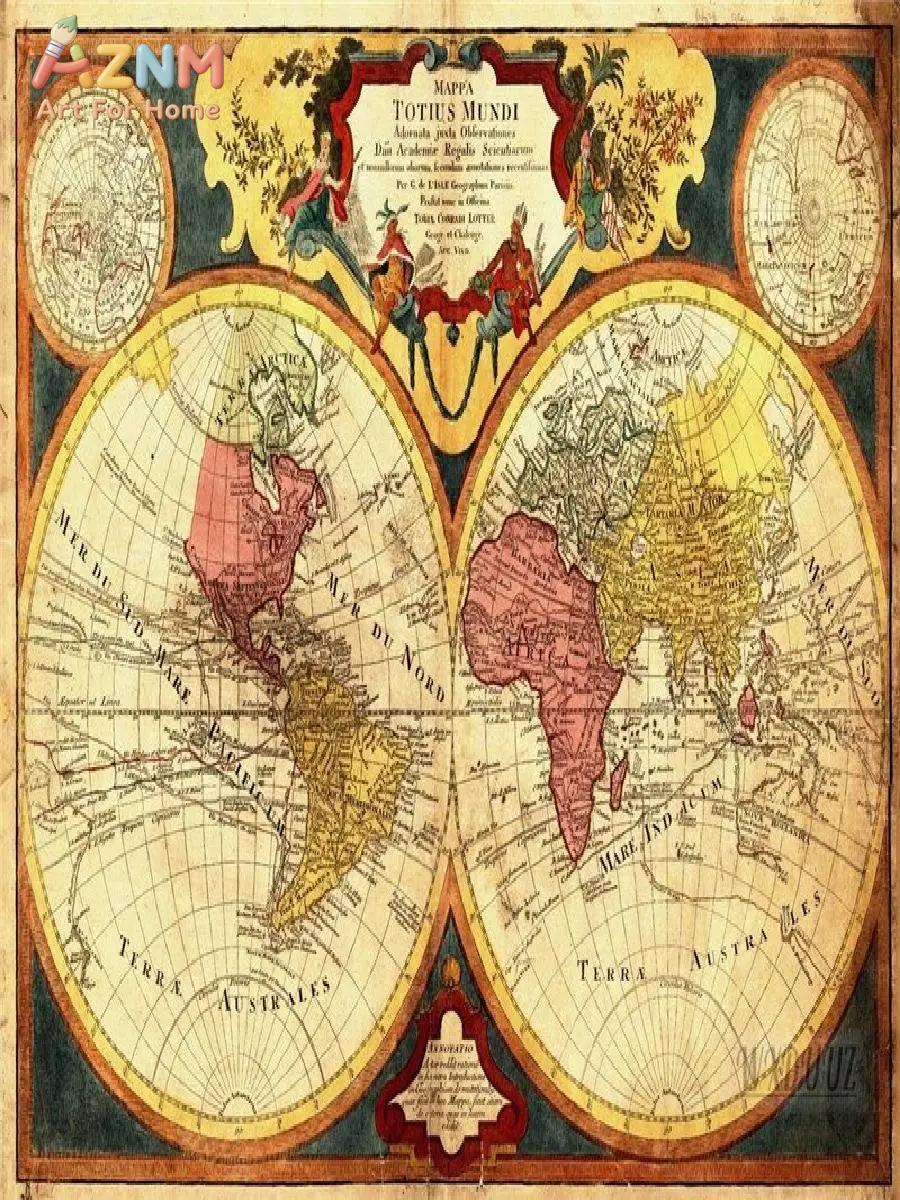 Vintage Weltkarten-Leinwanddru – Star Map Poster Bewertung und Preis